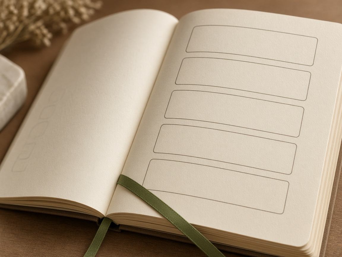 Open glossary notebook with research definitions